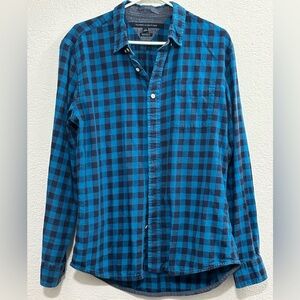 Tommy Hilfiger Brushed Check Regular Fit Plaid Shirt Sz L